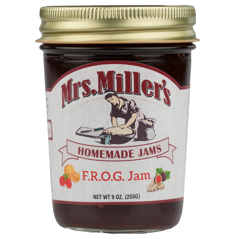 Mrs. Miller's Unique Fig, Raspberry, Orange, Ginger Jam 9 oz. (2 Jars)