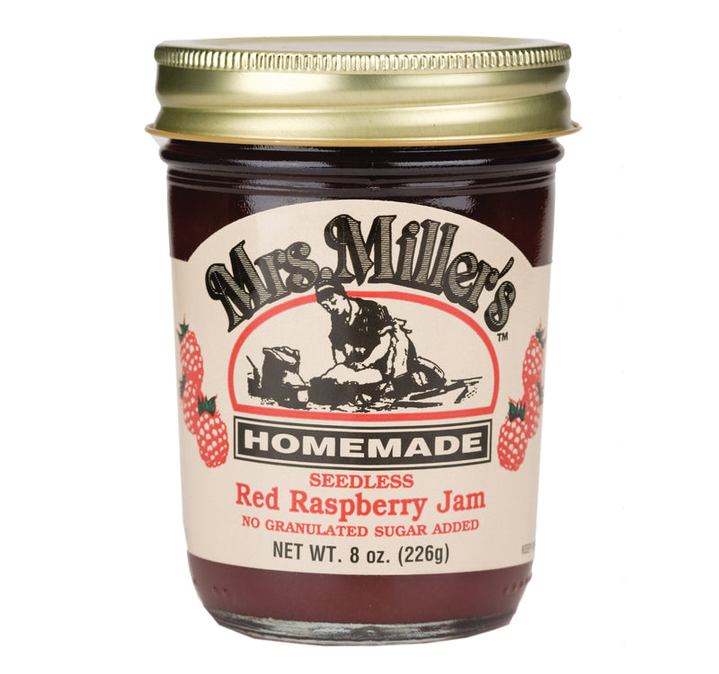 Mrs. Miller's No Sugar Seedless Red Raspberry Jam 8 oz. (2 Jars)