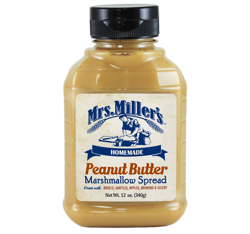 Mrs, Miller's Peanut Butter Marshmallow Spread 12 oz. (2 Bottles)