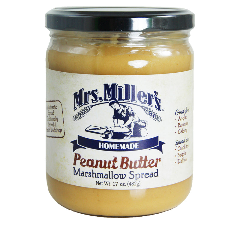Mrs. Miller's Peanut Butter Marshmallow Spread 17 oz. (2 Jars)