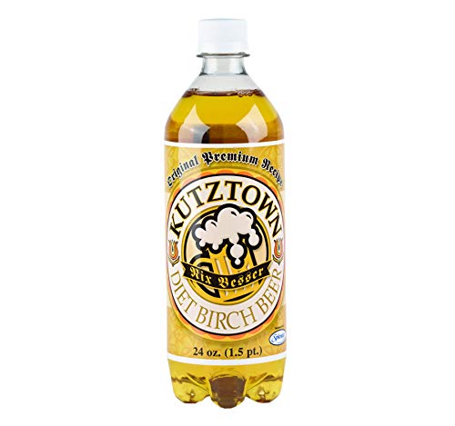 Kutztown Soda- Your Choice of 9 Flavors in a Case Pack of 24/ 24 oz. Bottles (Diet Birch Beer)