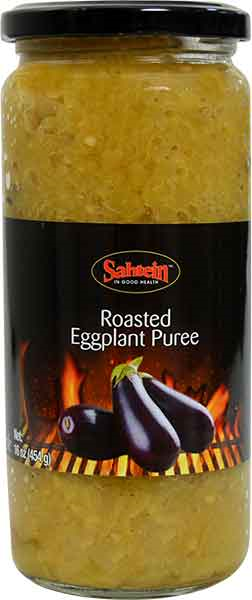 Sahtein Brand Roasted Eggplant Puree, 2-Pack 16 oz. (454g) Jars