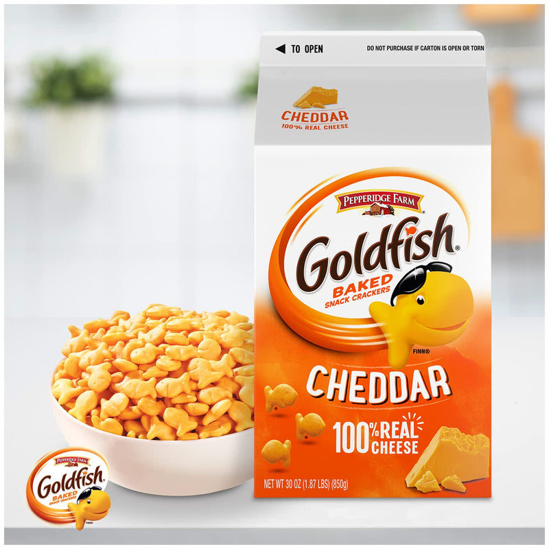 Pepperidge Farm Goldfish Crackers, Cheddar, 2-Pack 30 oz. Bulk Carton