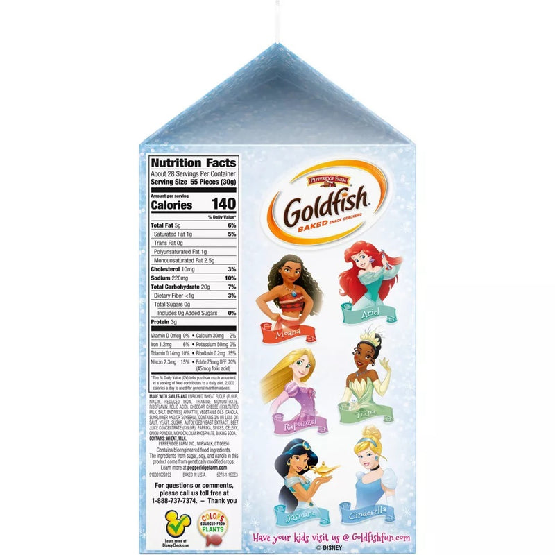 Pepperidge Farm Goldfish Crackers, Disney Princess Cheddar, 2-Pack 30 oz. Bulk Carton