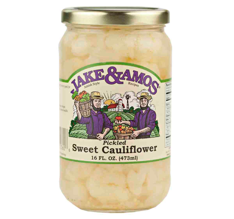 Jake & Amos Pickled Sweet Cauliflower 16 oz. (3 Jars)