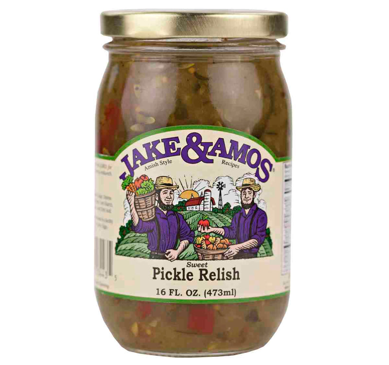 Jake & Amos Sweet Pickle Relish 16 oz. (3 Jars)
