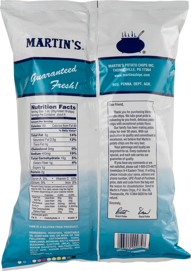 Martin's Sea Salt & Vinegar Potato Chips - 9.5 Oz. (3 Bags)