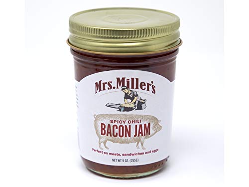 Mrs. Miller's Bacon Jam, Your Choice of Maple Onion, Spicy Chili or Smokey BBQ- 2/9 oz. Jars (Spicy Chili)
