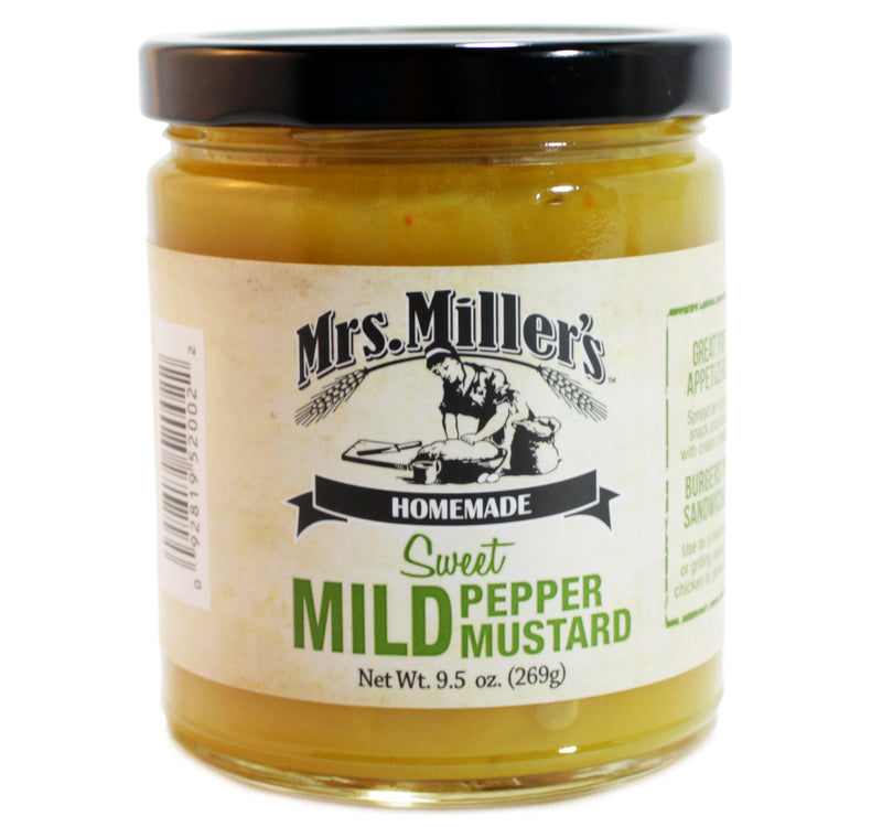 Mrs. Miller's Sweet Mild Pepper Mustard 9.5 oz. (3 Jars)