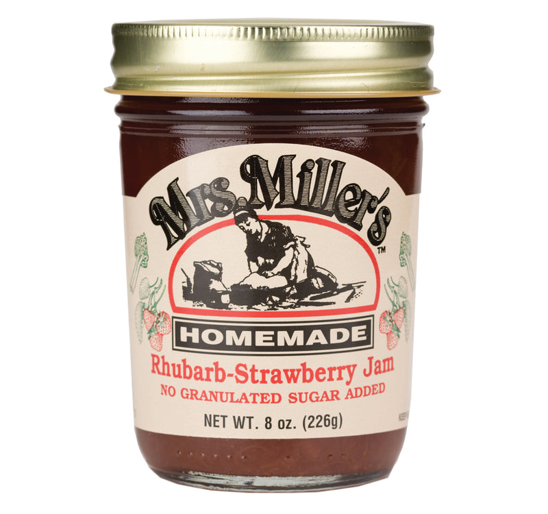 Mrs. Miller's No Sugar Rhubarb-Strawberry Jam 8 oz. (3 Jars)