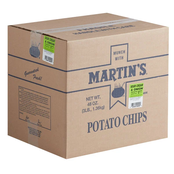 Martin's Potato Chips 3 lb. Economy Sized Box- Sour Cream and Onion