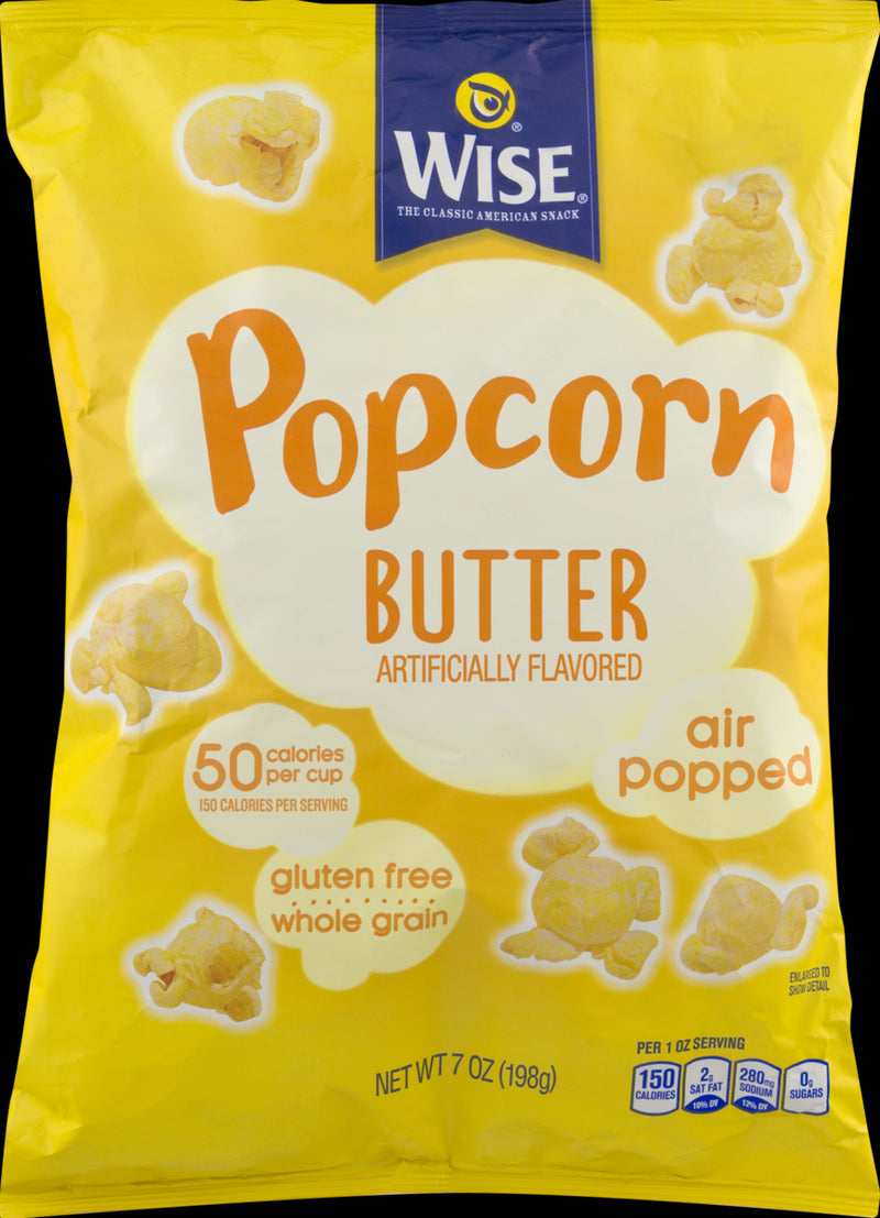 Wise Foods Air Popped Butter Popcorn 6 oz. Bag (4 Bags)