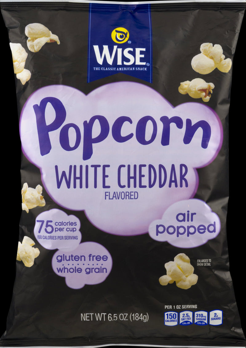 Wise Foods Air Popped White Cheddar Popcorn 6.5 oz. Bag (6 Bags)