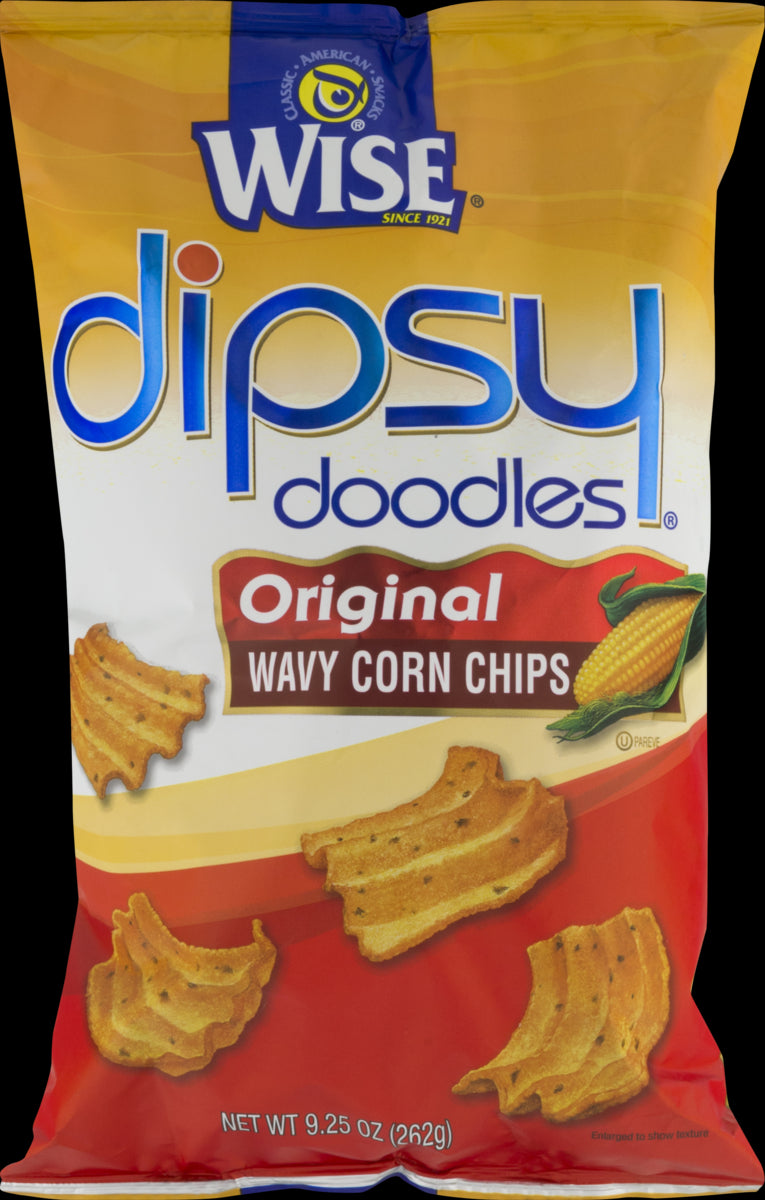 Wise Foods Original Dipsy Doodles Wavy Corn Chips 9.25 oz. Bag (3 Bags)