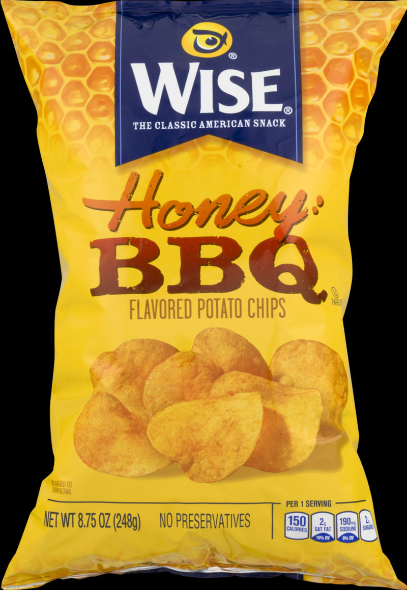 Wise Foods Honey BBQ Potato Chips 8.75 oz. Bag (4 Bags)