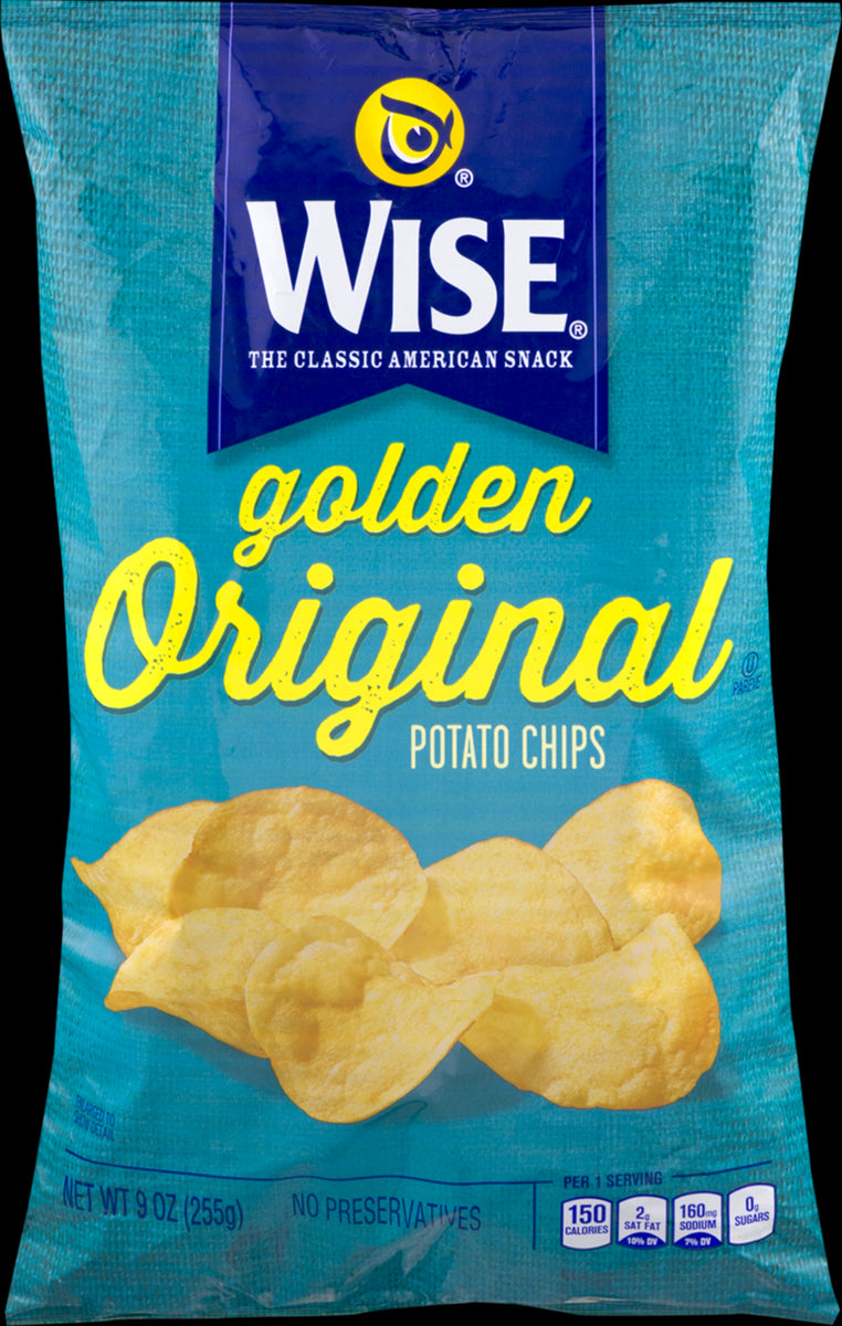 Wise Foods Golden Original Potato Chips 9.0 oz. Bag (4 Bags)