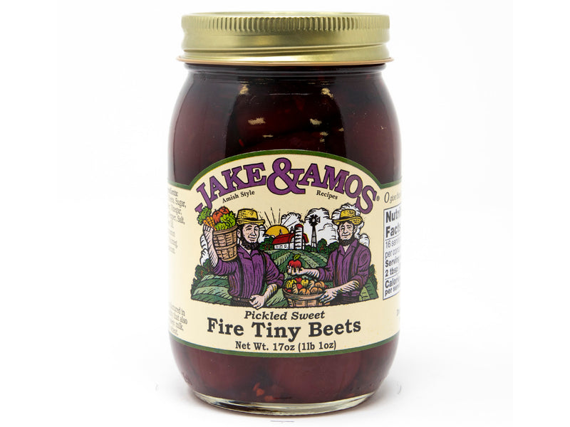 Jake & Amos Pickled Sweet Fire Tiny Beets, 3-Pack 17 oz. Jars