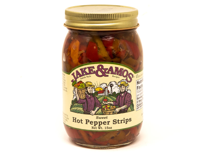 Jake & Amos Sweet & Hot Pepper Strips, 2-Pack 15 oz. Jars