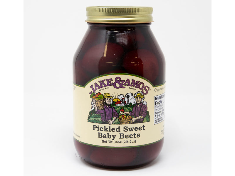 Jake & Amos Pickled Sweet Baby Beets, 2-Pack 34 oz. Jars