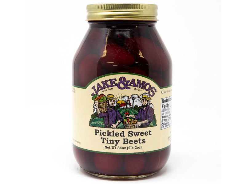 Jake & Amos Pickled Sweet Tiny Beets, 2-Pack 34 oz. Jars