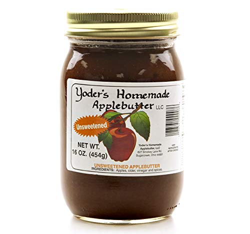 Yoder's Homemade Apple Butter: Your Choice Original, Unsweetened or Cinnamon Red Apple- 2/16 (Unsweetened)