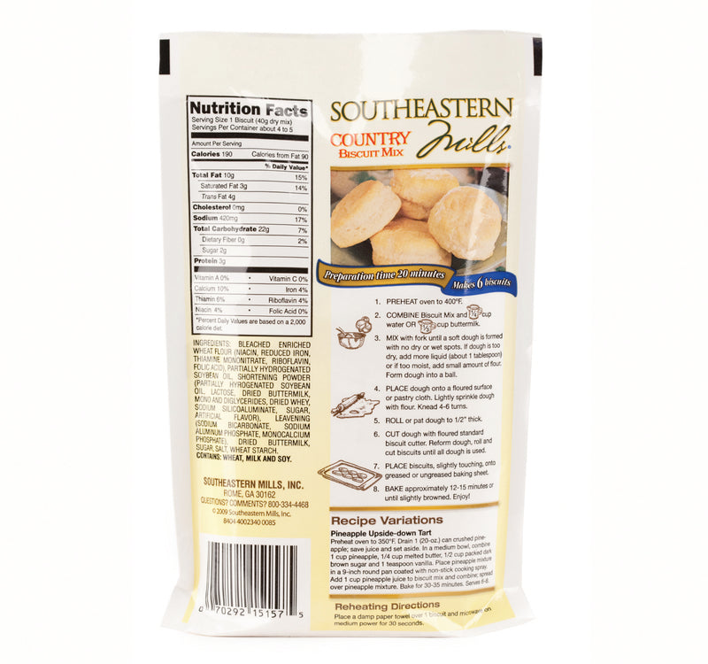 Southeastern Mills Country Biscuit Mix 6 oz. Packet (Pack of 4)