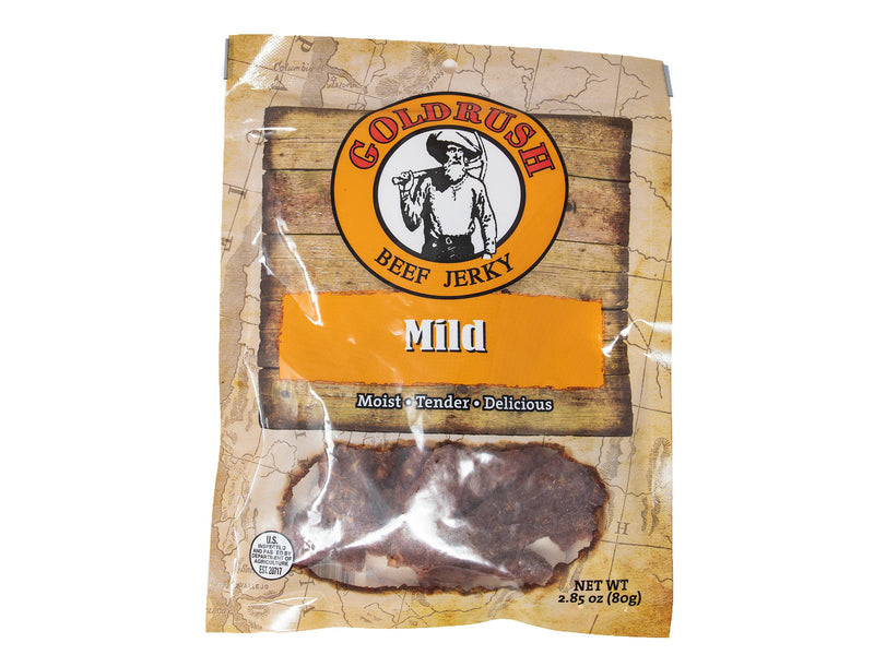 Goldrush Farms Premium Mild Beef Jerky, 2-Pack 2.85 oz. Re-Sealable Packet