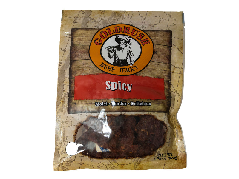 Goldrush Farms Premium Spicy Beef Jerky, 2-Pack 2.85 oz. Re-Sealable Packet