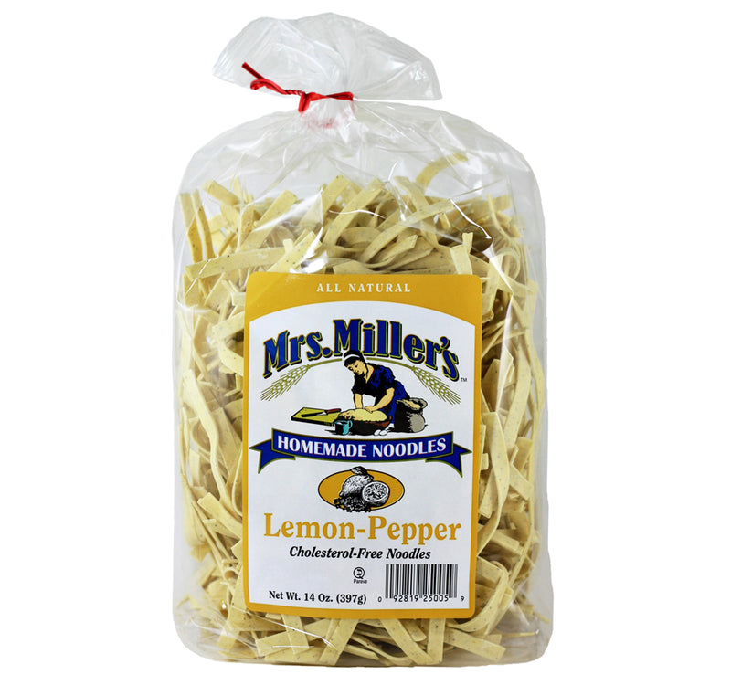 Mrs. Miller's Homemade Lemon Pepper, Pesto & Vegetable Mix Cholesterol-Free Noodles Variety Pack (1- 14 oz. Bag of Each)