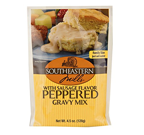 Southeastern Mills Old Fashioned Peppered Gravy Mix w/ Sausage Flavor, 4.5 Oz. Package (Pack of 4)
