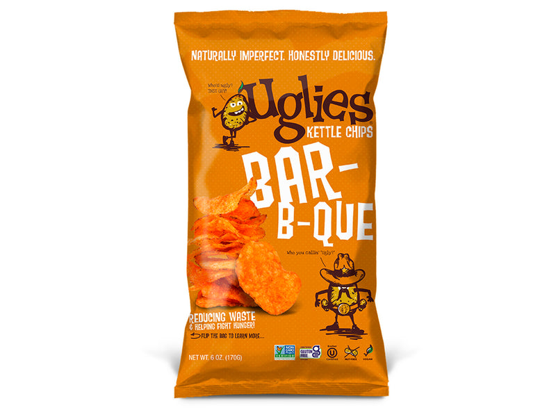UGLIES Kettle Cooked Potato Chips, Gluten Free Non-GMO, 4-Pack 6 oz. Bags