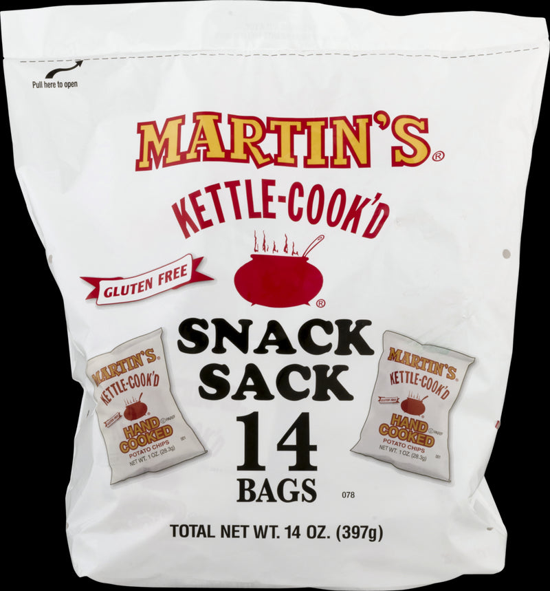 Martin's Kettle-Cook'd Potato Chip Snack Sack- 14 Count Bag