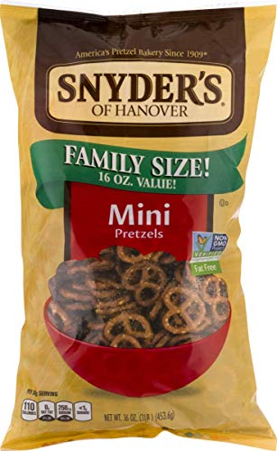 Snyder's of Hanover Family Size Pretzels 16 oz. Bags (Mini, 3 Bags)