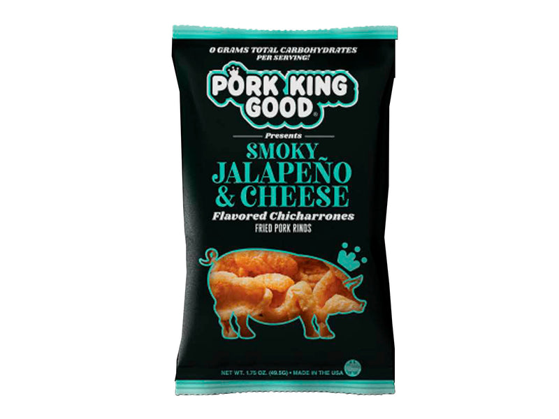 Pork King Good Pork Rinds (Chicharrones) Keto Friendly Snacks, 12-Pack Case 1.75 oz. Bags