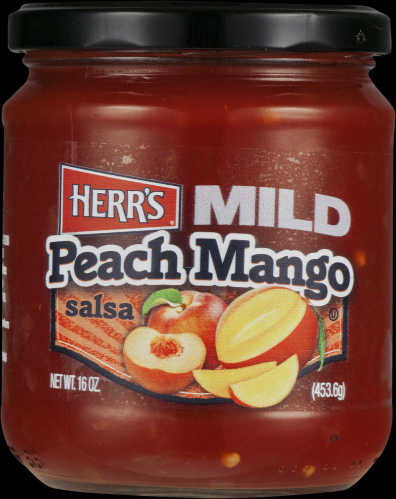 Herr's Mild Peach Mango Salsa 16 oz. Jar (2 Jars)