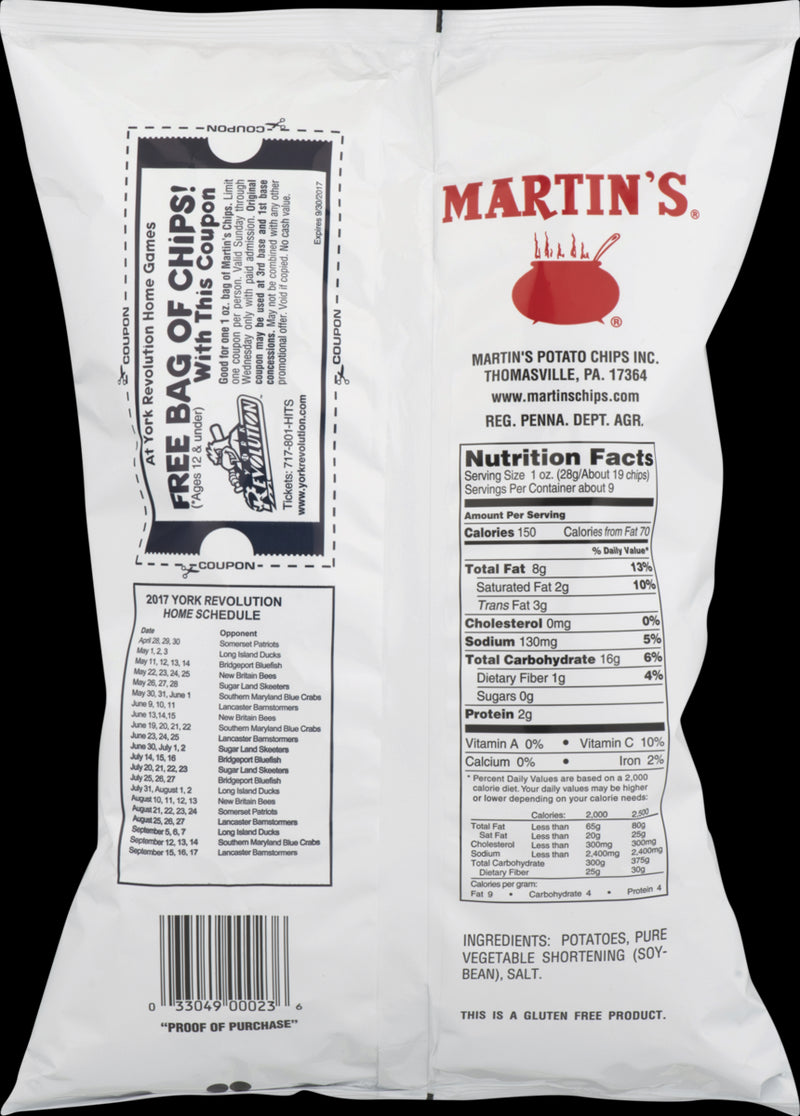 Martin's Kettle-Cook'd Hand Cooked Potato Chips, 8.5 oz. Bag (3 Bags)