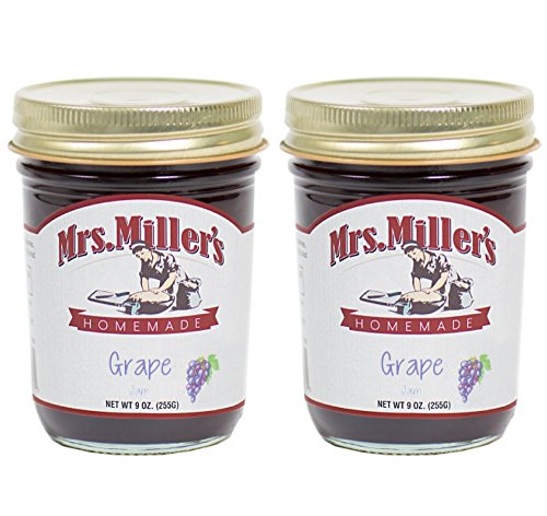 Mrs Miller's Amish Grape Jam 9 Ounces - Pack of 2