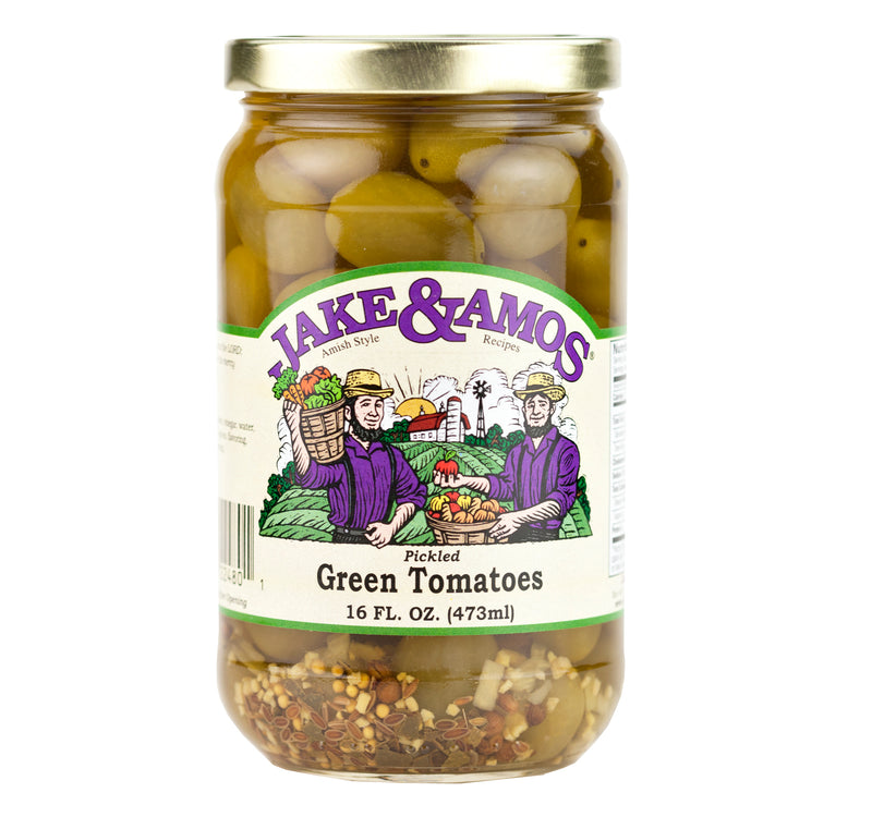 Jake & Amos Pickled Green Tomatoes 16 oz. Jar (2 Jars)