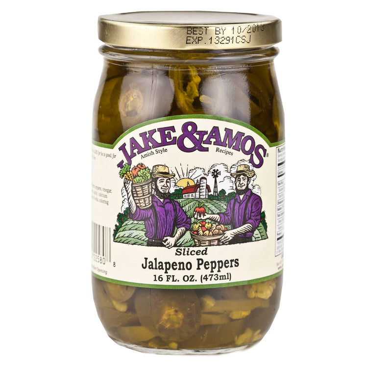 Jake & Amos Sliced Jalapeno Peppers 16 oz. Jar (2 Jars)