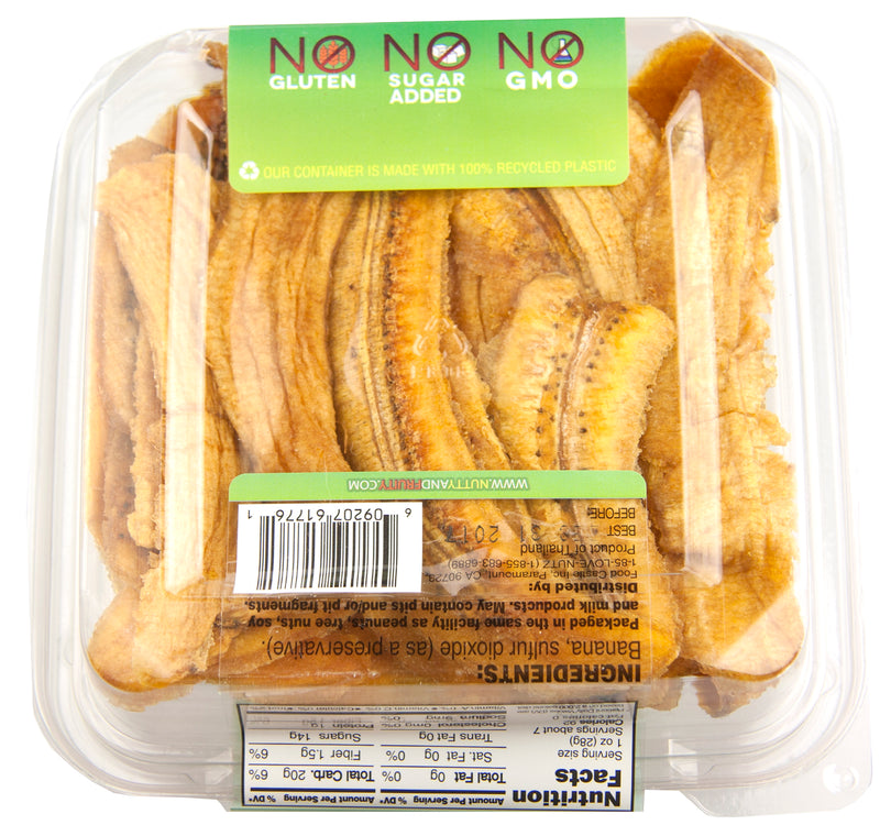 Nutty & Fruity Dried Bananas, 2-Pack Trays