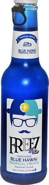 Freez Mix Blue Hawaii Tropical Carbonated Soda, 24-Pack Case 9.3 fl. oz. (275ml) Bottles