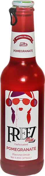 Freez Mix Pomegranate Carbonated Soda, 24-Pack Case 9.3 fl. oz. (275ml) Bottles