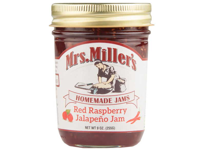 Mrs. Miller's Homemade Red Raspberry Jalapeno Jam 9 oz. (3 Jars)