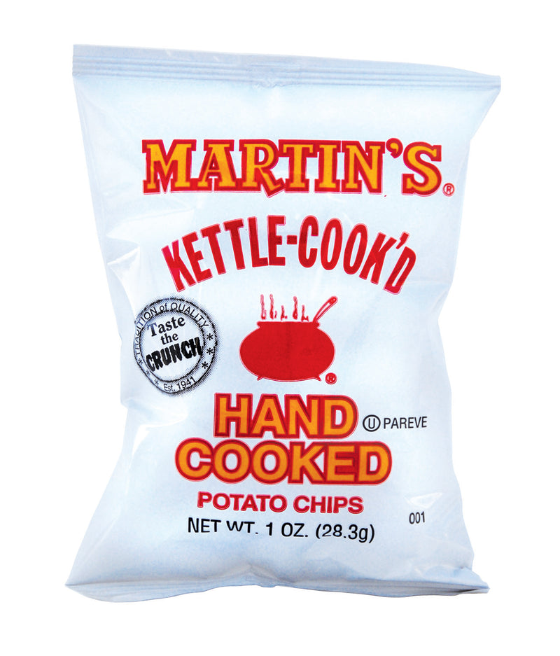Martin's Kettle-Cook'd Hand Cooked Original Potato Chips 1 oz. Bag- 30 Bag Case Pack