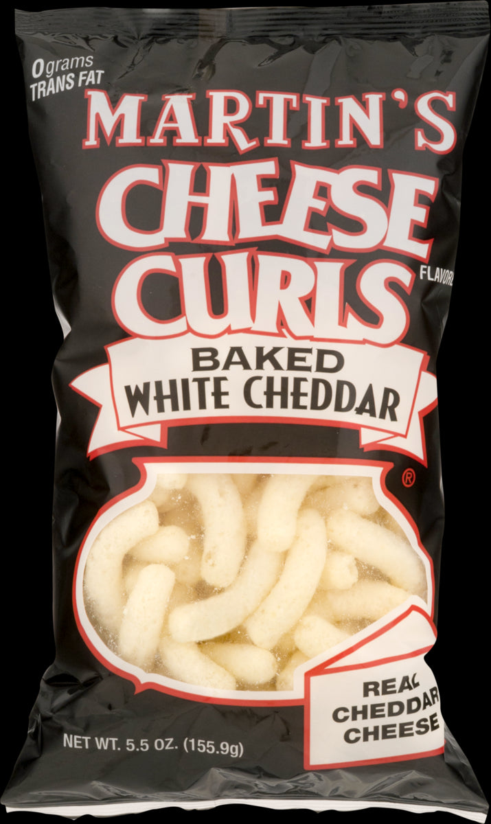 Martin's Baked White Cheddar Cheese Curls 5.5 oz. Bag (4 Bags)