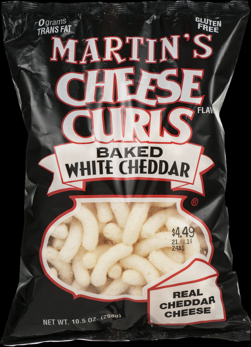 Martin's Baked White Cheddar Cheese Curls 10.5 oz. Value Size Bag (3 Bags)