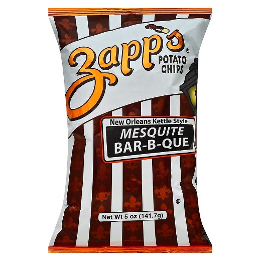Zapp's Kettle Style Potato Chips - Mesquite BBQ Flavor - 5 Oz. Bag (6 Bags)
