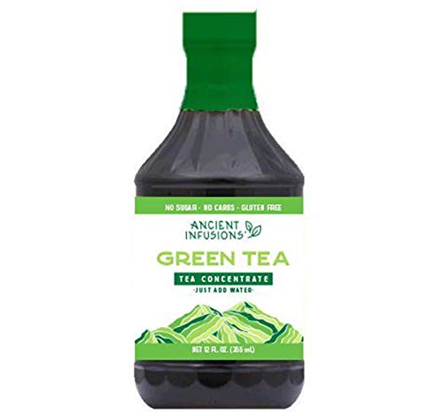 Ancient Infusions Tea Concentrates: Your Choice of Sassafras Tea, Green Tea, Raspberry Tea or Peach Tea 12 oz. Bottles (Green Tea, 2 Bottles)