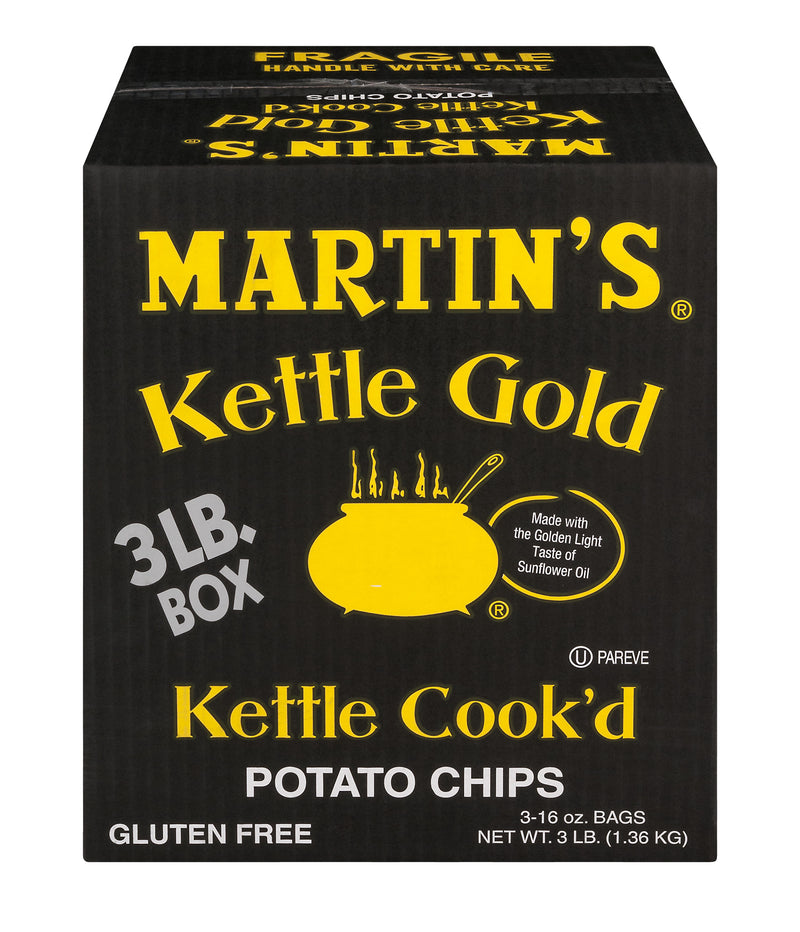 Martin's Kettle Gold Potato Chips Super Sized 3 Pound Box