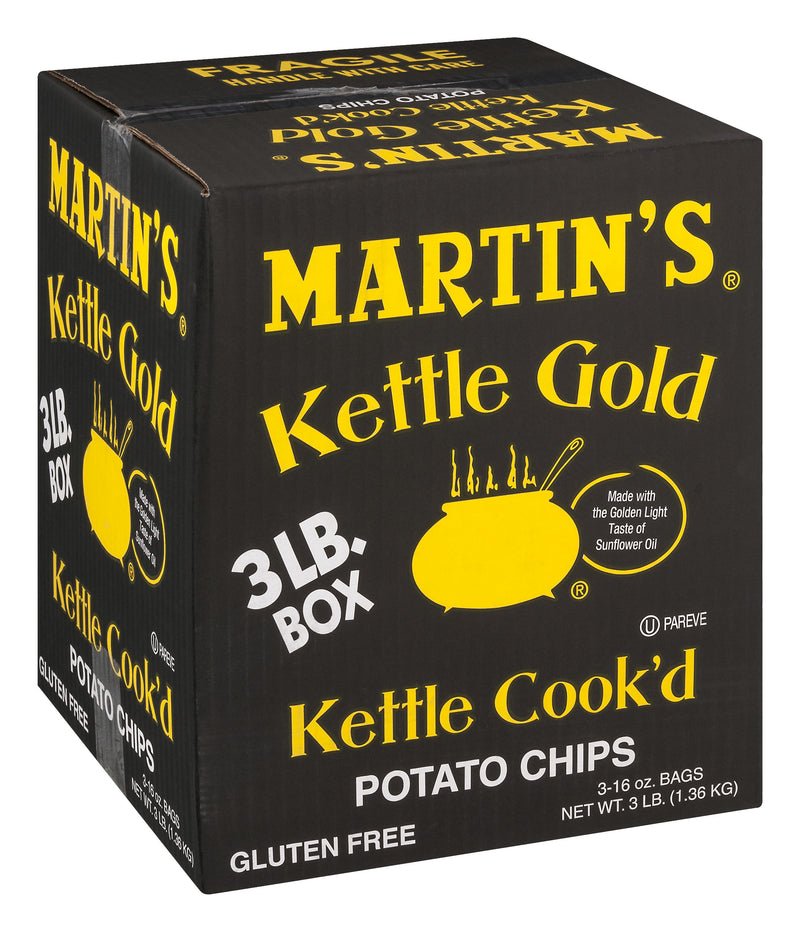Martin's Kettle Gold Potato Chips Super Sized 3 Pound Box